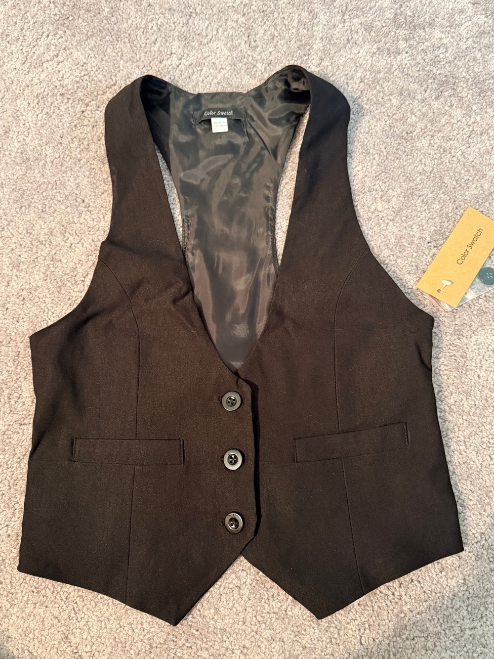 Color Swatch Black Women's Tailored Vest
